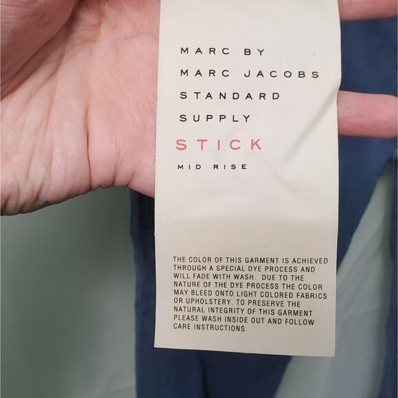 NWT! MARC Marc Jacobs Stick Workwear Faded Stripe Skinny Jeans Size 25 TALL $168 - Picture 8 of 12